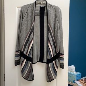 Nic & Zoe grey striped cardigan